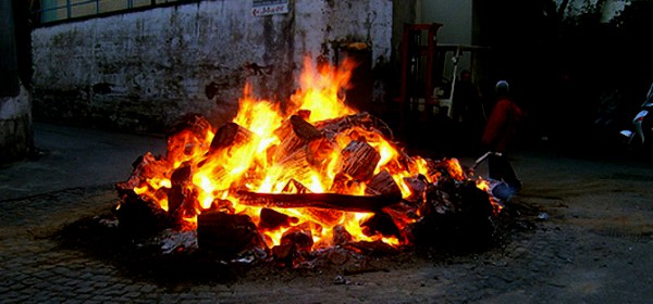 Saint Lucy bonfire in Sorrento